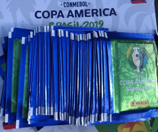 Panini Copa America 2019 Brazil 100 Packs 500 Stickers Usa Edition