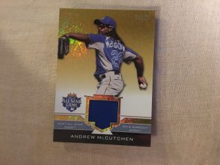 2012 Topps Andrew Mccutchen All - Star Stitches Gold Jersey As - Am 14/50 Nm - Mt