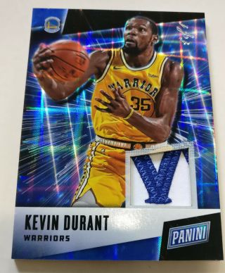 2019 Panini Fathers Day Kevin Durant 1/1 2 Color Patch Card