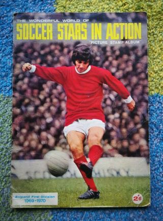 Wonderful World Of Soccer Stars In Action Picture Stamp Album 1969 - 70 Football