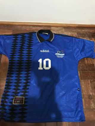 Argentina 1996 Olympics Game Worm Shirt 10 Ortega