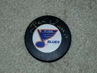 Brett Hull Autographed St.  Louis Blues Hockey Puck