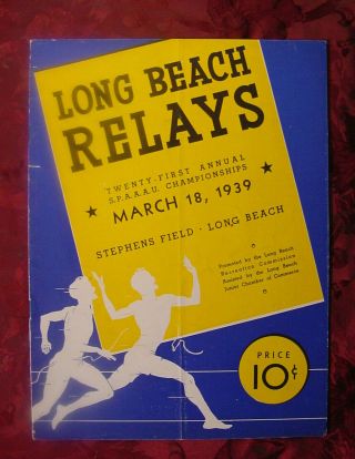 Long Beach Relays California Spaaau Championship March 18 1939