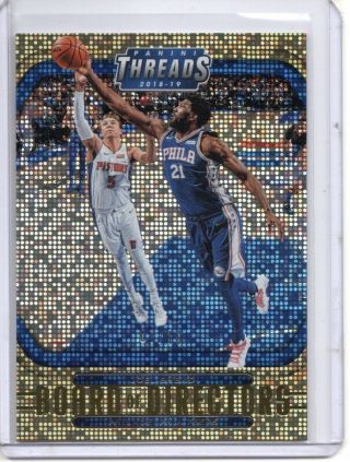 Joel Embiid 2018 - 19 Panini Threads Board Of Directors Gold /10 Parallel Sp 76ers