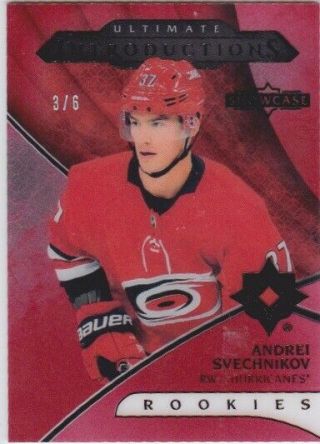 2018/19 Upper Deck Ultimate Introductions Andrei Svechnikov 4/6 I:191 Packs Rc