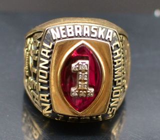 1994 Nebraska Cornhuskers 10k Gold National Championship Ncaa Football Ring