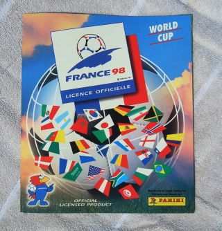 Panini France 98 World Cup Football Sticker Album - 30 Stickers Inside