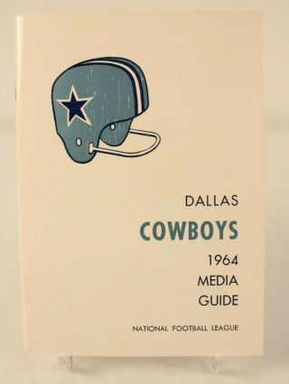 1964 Dallas Cowboys Information Press Media Guide Nfl Football Vintage