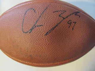 Chris Zorich Hand Signed Autographed Nfl Football Chicago Bears