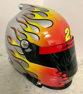 Jeff Gordon Signed 24ever Flames Final Last Race Full Size Nascar Helmet Bas