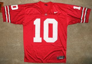 Nike Ohio State Buckeyes Football Jersey 10 Troy Smith Rex Kern Adult Size M