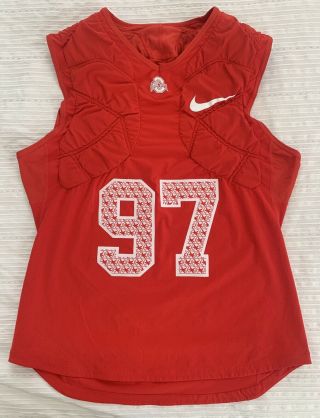 Nick Bosa Ohio State Game Used/worn Nike Vapor Speed Max Knit Tank/jersey