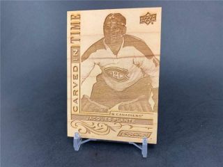 2018 - 19 Upper Deck Engrained Jacques Plante Ct - 5 Carved In Time Case Hit Insert