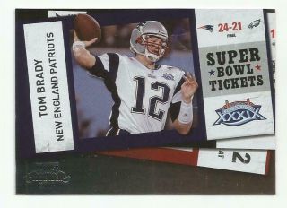 Tom Brady 2010 Contenders Bowl Tickets Insert Football Card 65