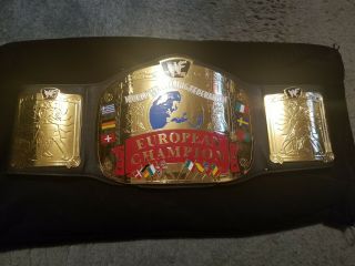 Wwf European Heavyweight Championship Title Belt Wwe Wcw Tna Aew Ecw Signed Auto