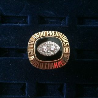 2000 Orlando Predators Arena Bowl Ring 10k Gold