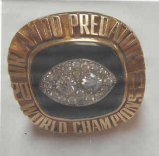 2000 Orlando Predators Arena Bowl Ring 10k Gold 2
