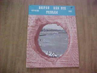 Rare 1963 Boston Red Sox Spring Training Baseball Program/yearbook
