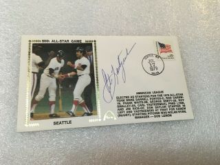 Carl Yastrzemski Signed Gateway Fdc First Day Cover Envelope Cachet 50th As Game