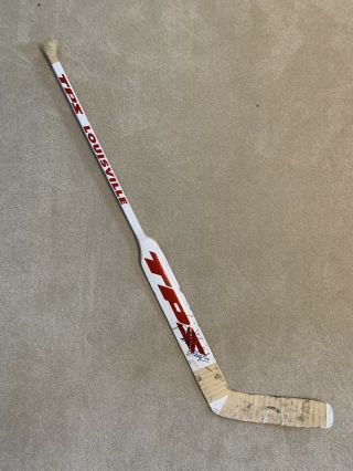 Dominik Hasek Game Autographed Stick 2001 - 2002 Season Detroit Red Wings