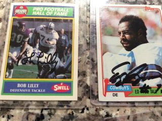 Dallas Cowboys Autographs.  past players Part 1 ; Lilly,  Too tall,  Maryland & 3