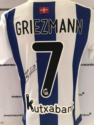 Jersey Real Sociedad Signed By Antoine Griezmann Photo Certificate Authenticity
