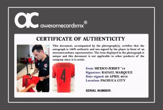 Jersey Mexico 2014 Signed by Rafael Márquez Photo Certificate Authenticity 5