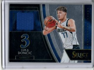 Luka Doncic Jersey Patch Rc 2018 - 19 Panini Select Draft Selections Rookie Sp Mav