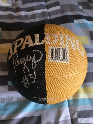 Reggie Miller Signed Indiana Pacers 1990s Mini Basketball W/proof Autograph