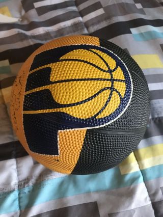 Reggie Miller Signed Indiana Pacers 1990s Mini Basketball w/Proof Autograph 3