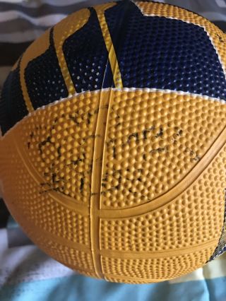 Reggie Miller Signed Indiana Pacers 1990s Mini Basketball w/Proof Autograph 4