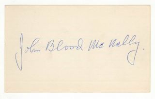 Johnny Blood Mcnally Green Bay Packers Football Signed Index Card
