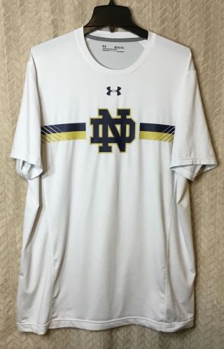 Team Issued Notre Dame Football Loose Heatgear Under Armour Shirt Large