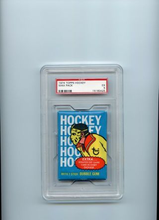 1974 Topps Hockey Wax Pack Psa 5 " Extra Scratch Off Game Card 