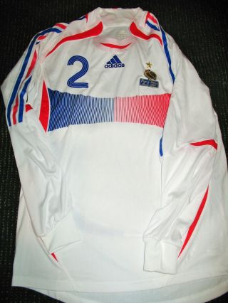 Evra France 2006 2007 Match Worn Issue Jersey Maillot Shirt Man U Juventus