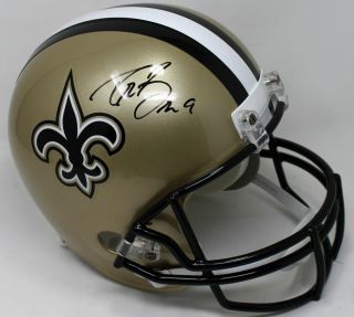 Drew Brees Signed Autographed F/s Football Helmet Saints Beckett Bas H39666