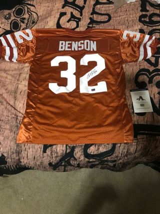 Cedric Benson Signed Autographed Stitched Jersey Texas Longhorns Bengals Xl