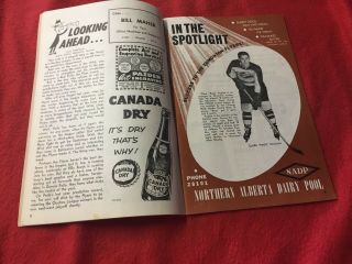 1953 - 54 WHL Edmonton Flyers vs Calgary Stampeders and Quebec Aces Hockey Program 2