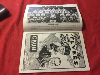 1953 - 54 WHL Edmonton Flyers vs Calgary Stampeders and Quebec Aces Hockey Program 4