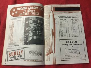 1953 - 54 WHL Edmonton Flyers vs Calgary Stampeders and Quebec Aces Hockey Program 5