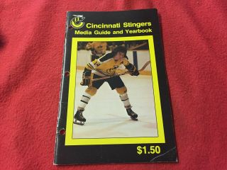 1977 - 78 Wha Cincinnati Stingers Hockey Media Guide/yearbook