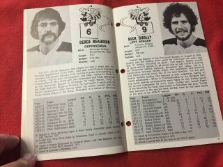1977 - 78 WHA Cincinnati Stingers Hockey Media Guide/Yearbook 3