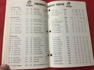 1977 - 78 WHA Cincinnati Stingers Hockey Media Guide/Yearbook 5