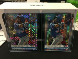 2019 Topps Chrome Vlad Guerrero Jr.  Prizm Refractor And Wave Refractor Sp Rc 2x