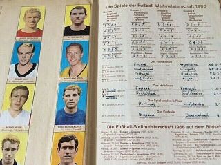1966 WORLD CUP in ENGLAND GERMANY RARE STICKER ALBUM MOORE PELE EUSEBIO ETC 8