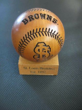 Ned Garver Autographed St Louis Browns Cooperstown Limited Ed.  Wooden Baseball