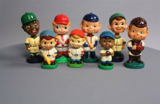 Dee Bee Co. ,  & Other Assorted Vintage Baseball Bobbleheads [8] Ex