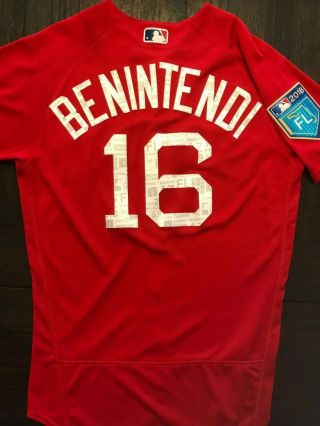 Andrew Benintendi Game Hr Jersey - Boston Red Sox - 2018 World Champs