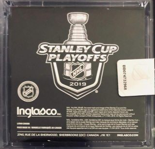2019 Stanley Cup Playoffs. .  St Louis Blues Official Game Puck 2