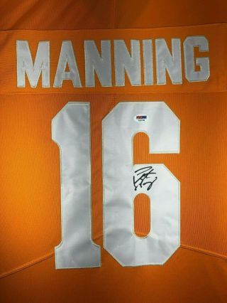 Peyton Manning Signed Jersey Xl Custom Authentic Tenneesee Broncos Colts Psa